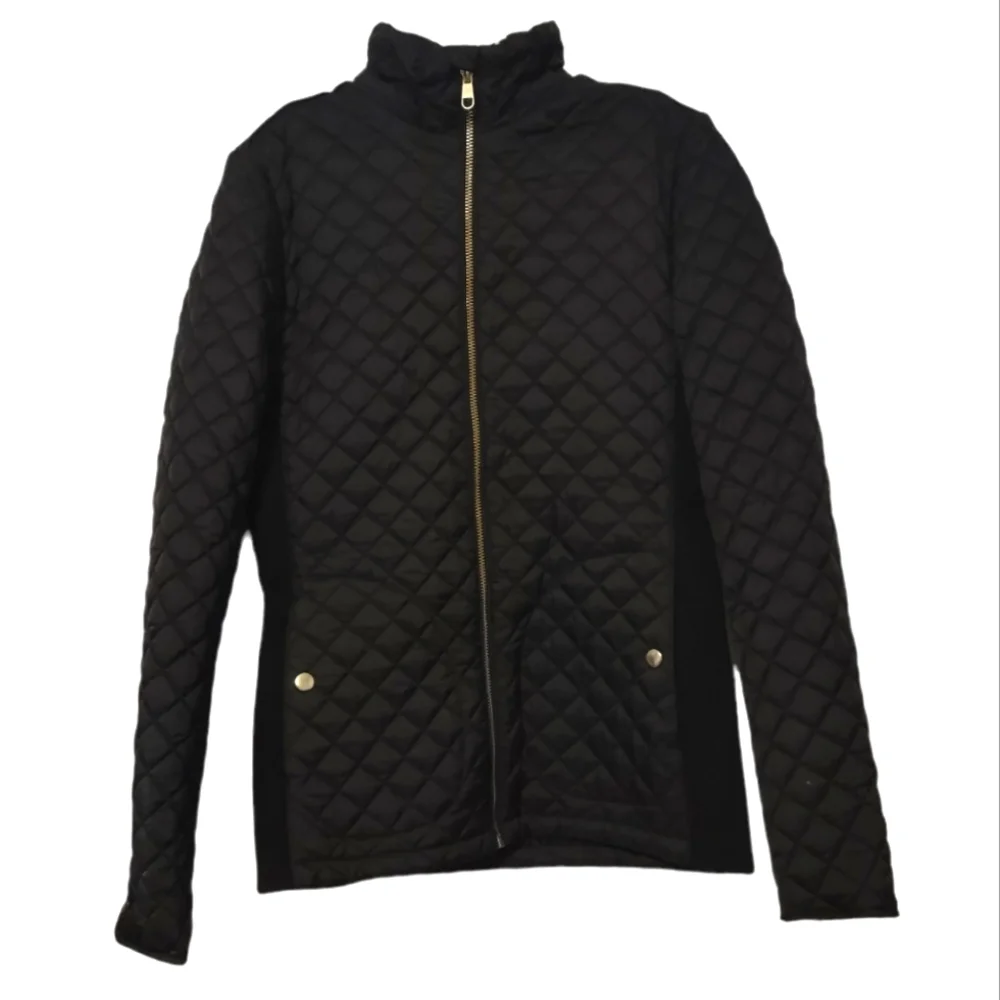 NWT Copper Key quilted black coat with detachable hood - Picture 3 of 9